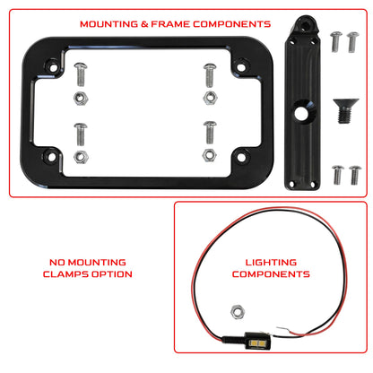 UTV License Plate Holder with LED Light