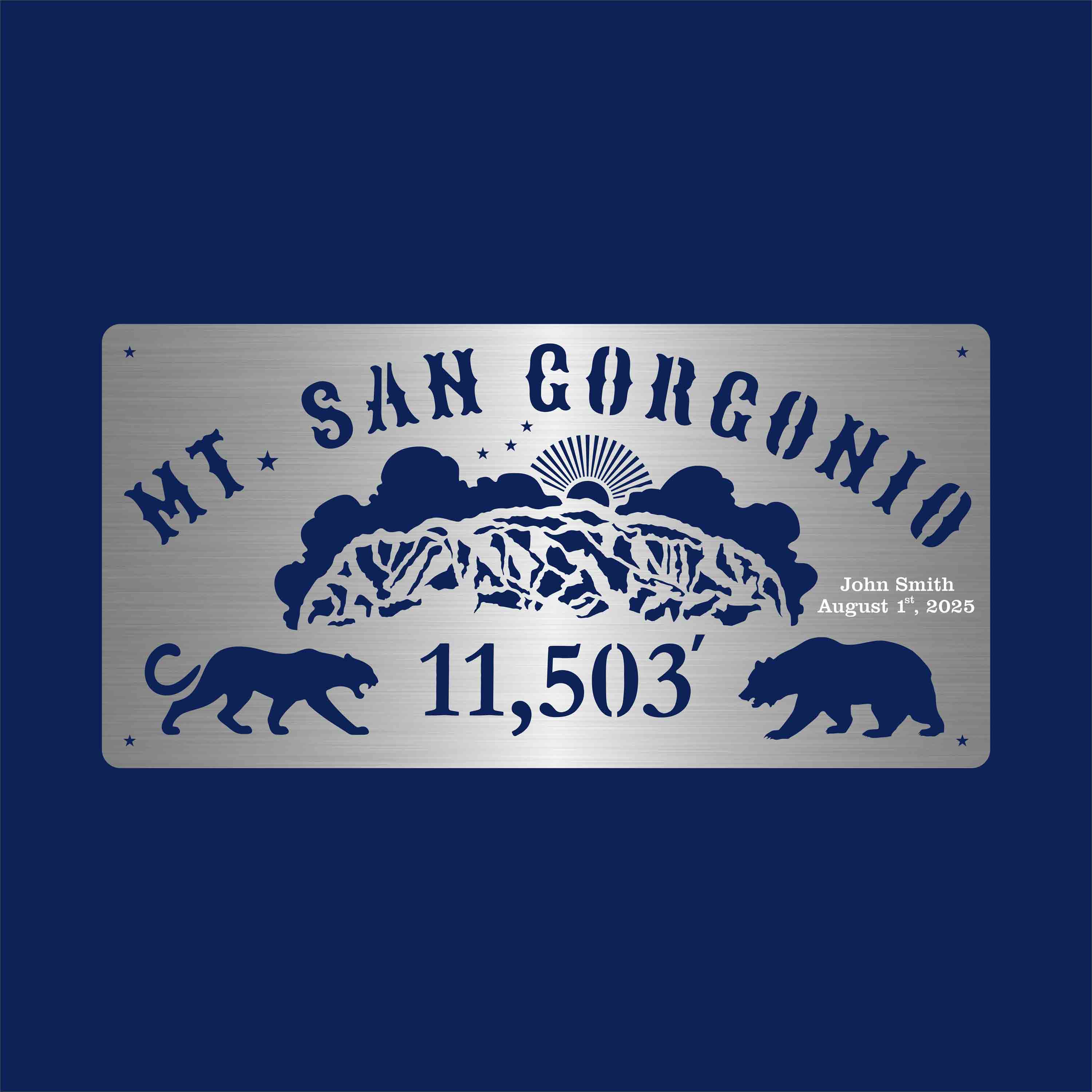 Summit Sign Custom Mt. San Gorgonio Summit Sign with or without Custom Engraving – KCB Offroad