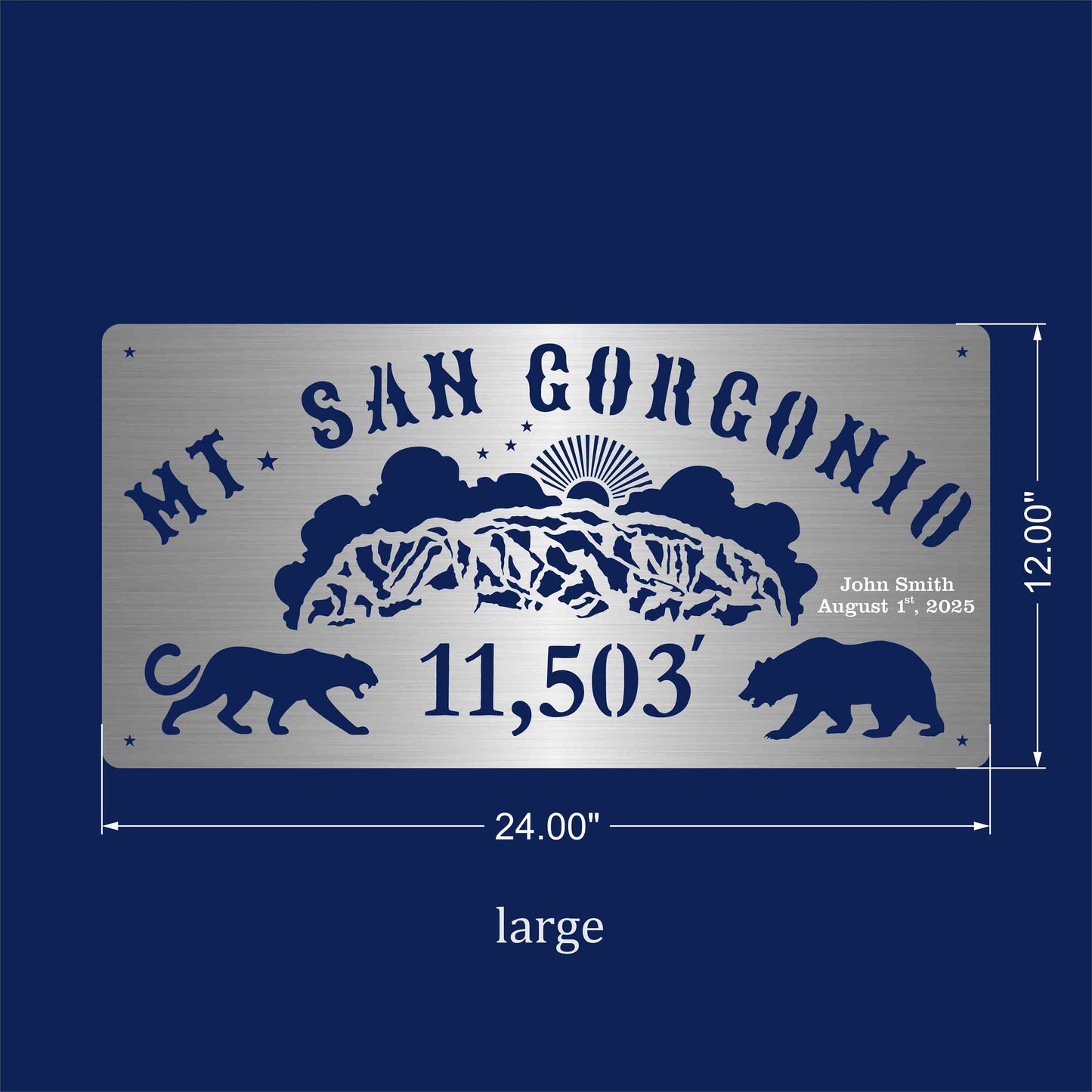 Mt. San Gorgonio Summit Sign with or without Custom Engraving