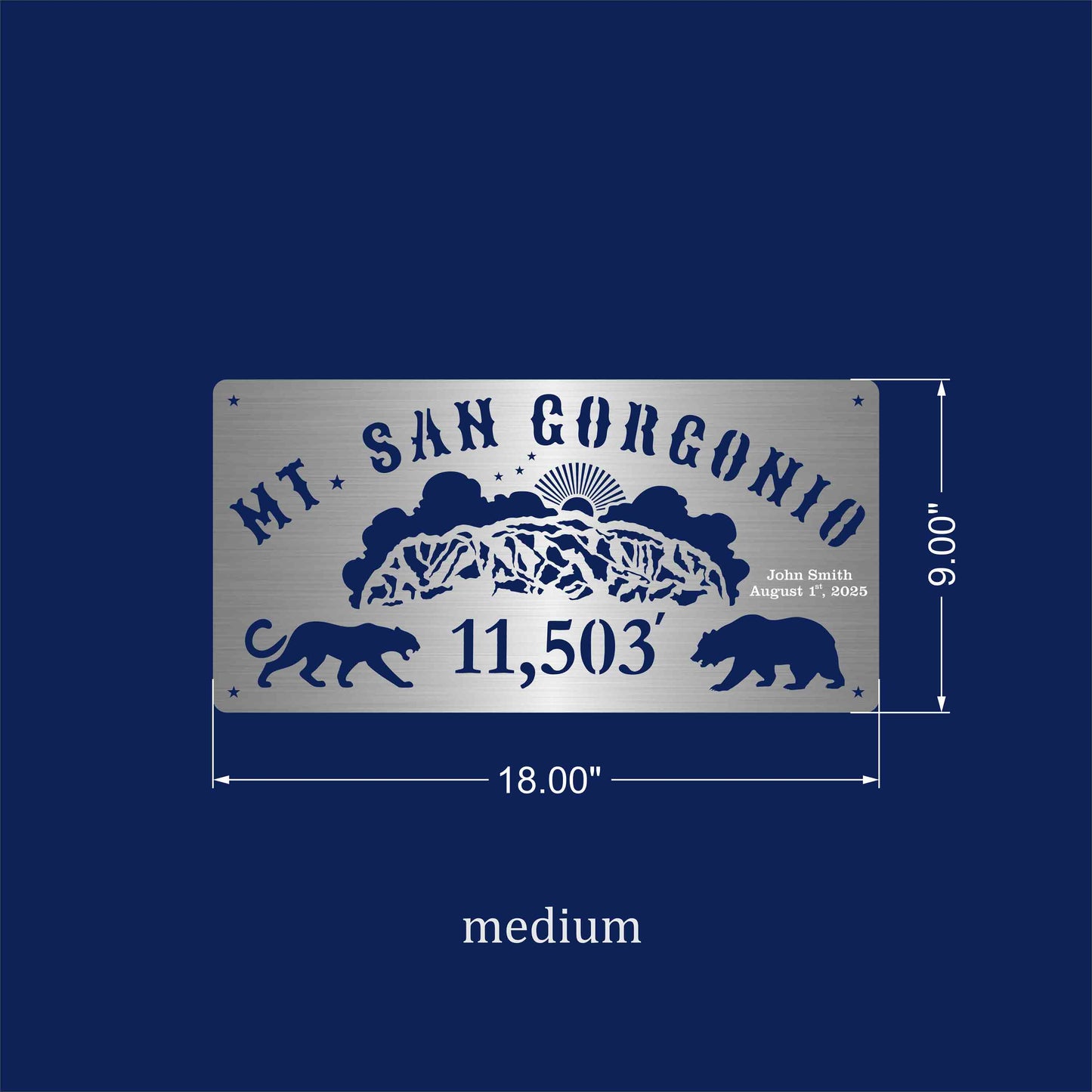 Mt. San Gorgonio Summit Sign with or without Custom Engraving
